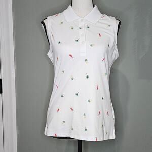 Tommy Bahama Women's Size M Cocktails‎ & Palms Printed Sleeveless Polo NWT
